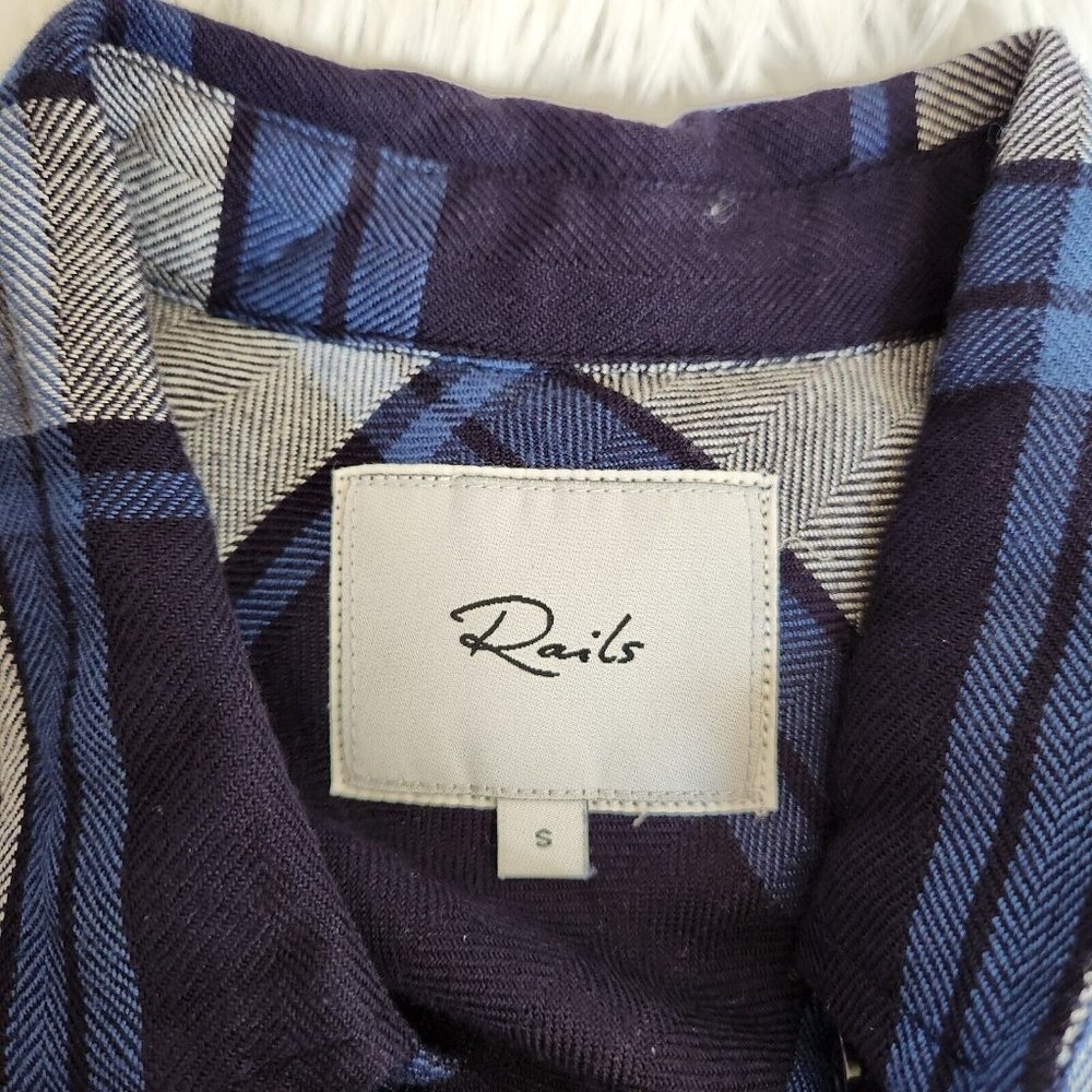 Rails Revolve Jordyn Plaid Long Button Up Shirt V… - image 5